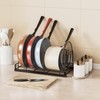 GAGUIUP Food Container Lid Organizer, Adjustable 6 Dividers Full-Metal Pot