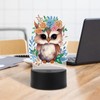 SHEGZHUC Diamond Painting Bedside Lamp Touch Diamond Painting Owl LED