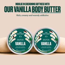 The Body Shop Vanilla Body Butter, Rich Hydrating Moisturiser, 50ml