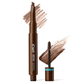 JOAH Soft Brown Dual Brow Pencil and Gel 2 in 1 Long Lasting Vegan Formula