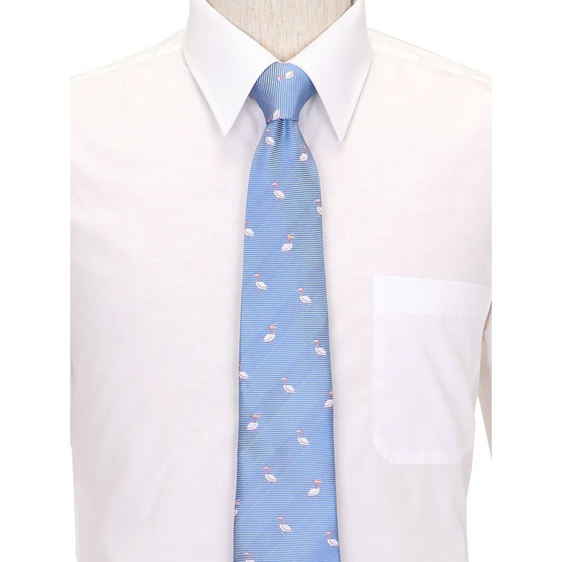 [COLORATA] Carolata Bird Pattern Necktie (100% Silk / Jacquard Woven),