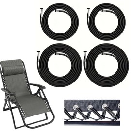 Heavy Duty Replacement Bungee Cords for Zero Gravity Chairs - 4 Pack Elastic Straps Repair Kit for Patio Recliners & Lounge Furniture