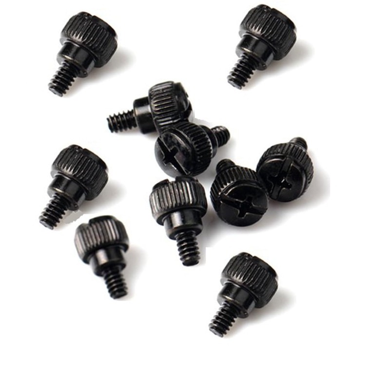 GAOHOU 10pcs New Computer Case Thumb Screws Black Size:6# 32X5mm