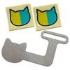 Motorcycle Cat, Beginner Mark, Plate & Reflector Stickers, Set of