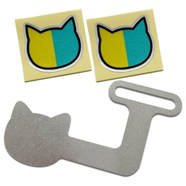 Motorcycle Cat, Beginner Mark, Plate & Reflector Stickers, Set of 2, Compatible with All Displacements, Stainless Steel (2 Beginner Marks)
