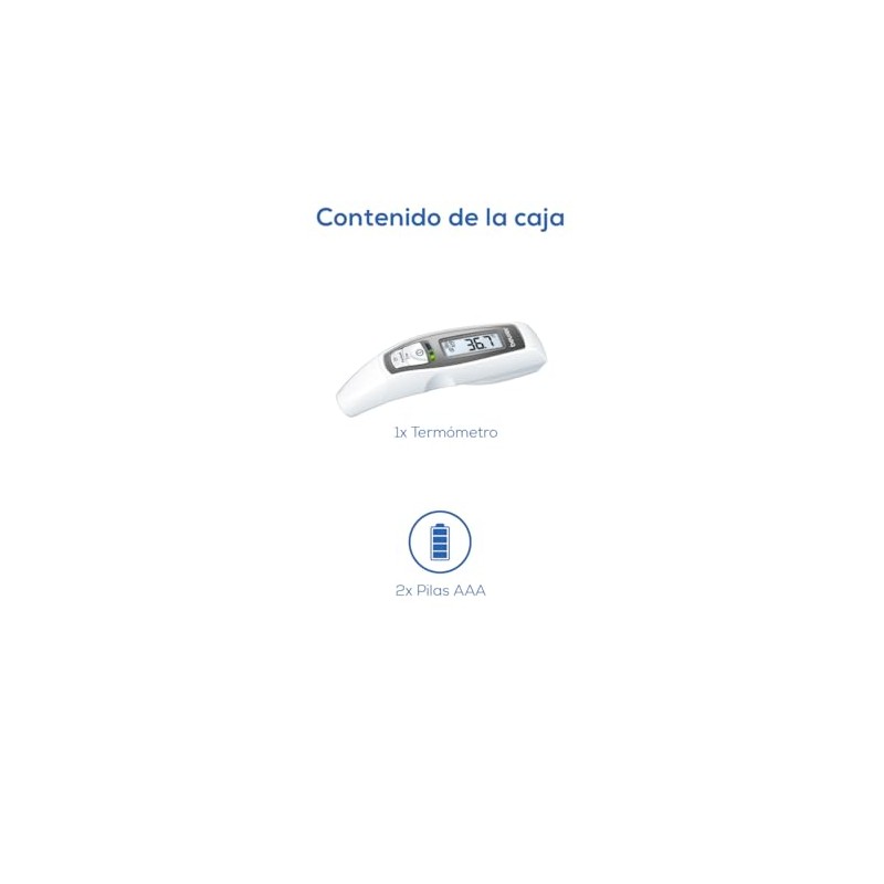 Beurer FT65 Termómetro Digital Multifunción 6 en 1 (Frente, oído,