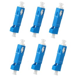6Pcs Singlemode SC/UPC Male to LC/UPC Female Adapter Fiber Optic Connector FTTH Adaptor Convertor for Visual Fault Locator Single Mode 9/125um Optical Adapter for VFL