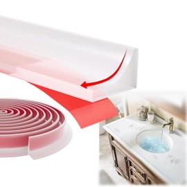 39Inch Shower Threshold Water Dam, Self Adhesive Waterproof Barrier (Clear)