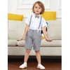 A&J DESIGN Baby Boy Gentleman Outfit Toddler Easter Suspenders Formal