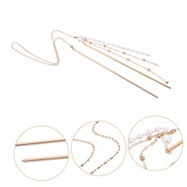 Baluue Pcs Fashionable Hair Chopstick Chinese Style Hairpin Double Chain Stylish Hair Stick for Women Girls