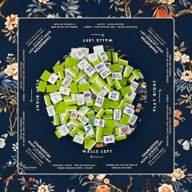 Green American Mahjong Set 160 Large Easy Read Acrylic Tiles for Seniors and Family PlayColor: Lime Green Tiles