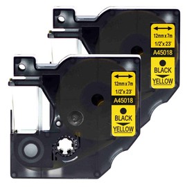 Compatible for Dymo Label Tape Cassette 45018 (Pack of 2)