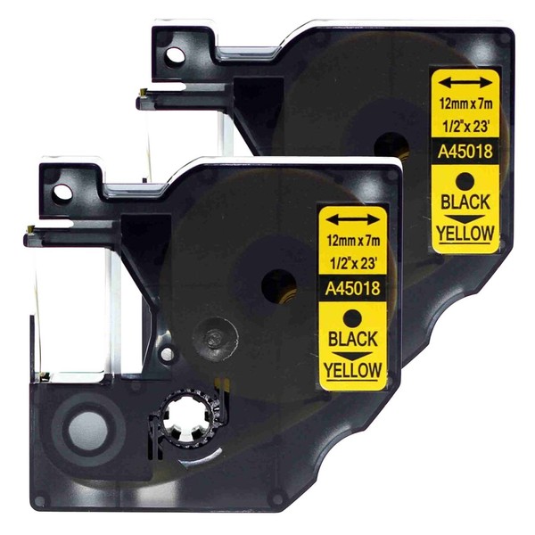 Compatible for Dymo Label Tape Cassette 45018 (Pack of 2)