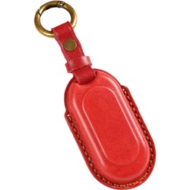 Smasol YKK Genuine Leather Key Case, Touch Key, Remote Control, Pocket Key, Tag Key Cover, YKKAP, Entrance Door, Genuine Leather Key Case, Smart Key, Genuine Leather Cover, Housewarming, Red (Type-E)
