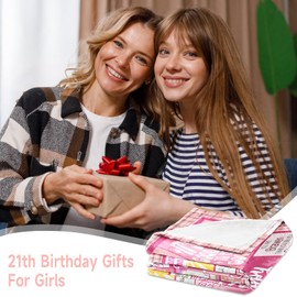CAPRIFIC 21st Birthday Gifts for Her 21st Birthday Gifts for Her Daughter Birthday Gifts for Sister Soft Flannel Blanket 150x130CM Friend Birthday Gifts Daughter Birthday Gifts for Teenage Girls