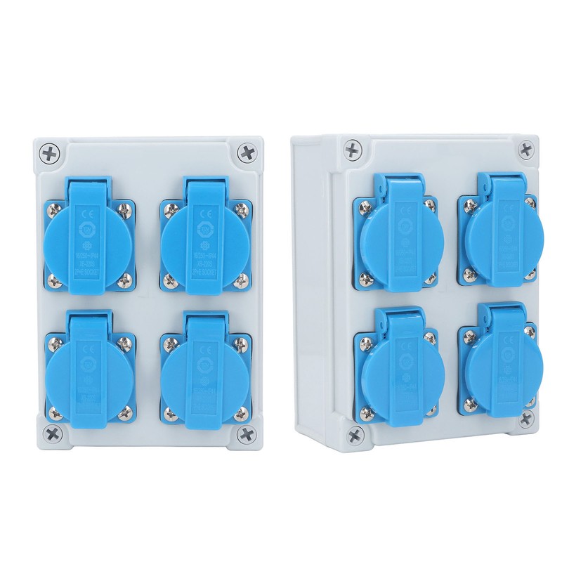 European Wall Socket 4P IP44 Waterproof Building Power Distributor for