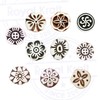 Clay Printing Stamps Arty Crafty Small Floral Shape Wooden Blocks