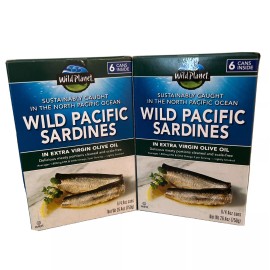 Wild Planet 12Wild Planet Sardines in Extra Virgin Olive Oil Sustainability CaughtBestBy20