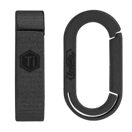 KeyUnity Titanium Carabiner Keychain, Key Ring Clips, Keyring, Key Chains For Men, Titanium Keyring, EDC Mini Oval Split Key Ring with Quick Release,Key Organizer for Men & Women (2s)