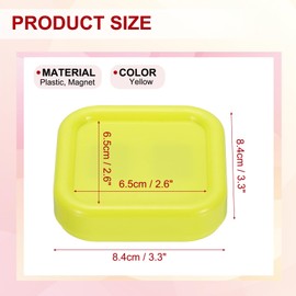 PATIKIL Magnetic Pin Holder for Sewing Quilt Hair Clip Magnet Pin Cushion Paper Clip Holder Yellow