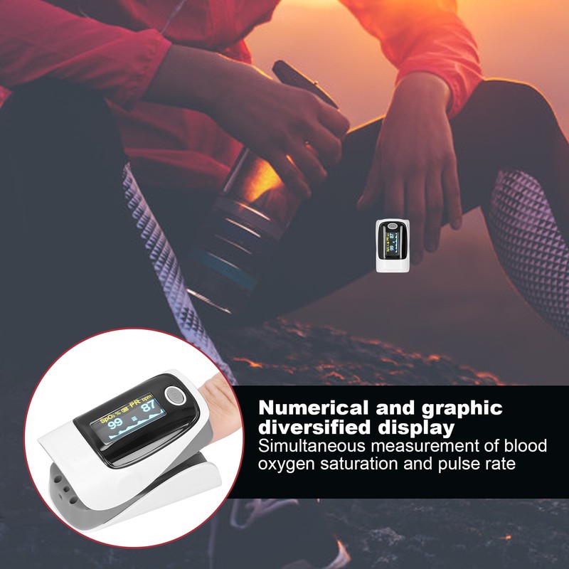 Fingertip Pulse Oximeter Digital OLED Blood Oxygen Saturation Monitor Heart
