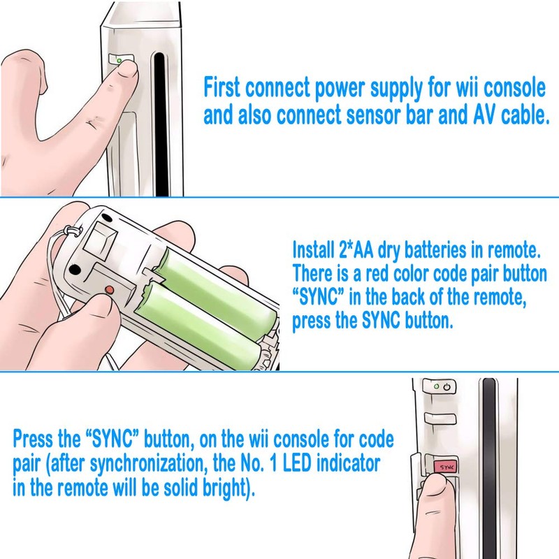 Wii Remote Controller, 2 Packs Upgrade Wii Wireless Controller Compatible