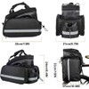 KLERICER Bike Rear Rack Bag,10-25L Bicycle Trunk Bag with Rain