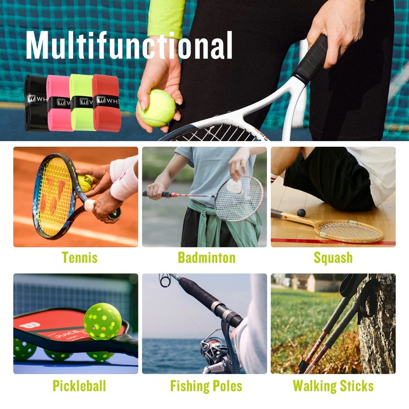 8pcs Tennis Racket Grip Tape Outdoor Tape Handle Antiskid Badminton