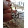 Small delicate decorated leaves: unique earrings with coconut earrings