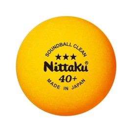 NITTAKU NB1600 Table Tennis Ball, Soundball Clean, Pack of 3, Orange, 1.6 inches (40 mm)
