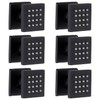 HOMEDEC Brass Square Shower Body Spray Jets Head (Matte Black,