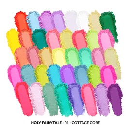 Kimchi Chic, Paleta de sombras Holy Fairytale, 40 tonos pasteles y brillantes                                                                         