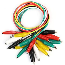 10Pcs Colorful Double Ended Alligator Crocodile Clip Test Leads Jumper Wires - 50CM