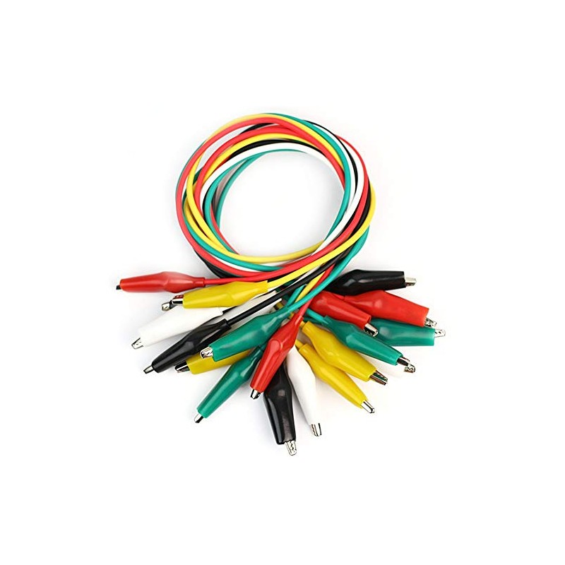 10Pcs Colorful Double Ended Alligator Crocodile Clip Test Leads Jumper
