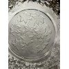 Princess House Fantasia Crystal Dinner Plate Frosted Center 10" 11
