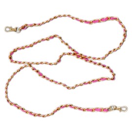 prendre PR-SHOULST-PK Shoulder Strap Chain Bag Shoulder Strap Shoulder Strap Neck Strap String Bag Charm with Hardware (Pink)