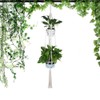 2 Pcs Macrame Double Plant Hanger Cotton Rope Flower Pot