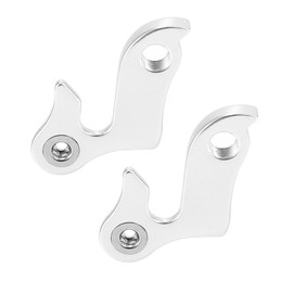 X AUTOHAUX 2pcs Bicycle Rear Derailleur Hanger Extender Bike Frame Gear Tail Hook Extender Silver Tone