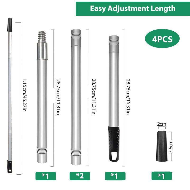 Paint Roller Extension Poles, 1.2M Aluminum Alloy Paint Brush Extension