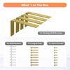 Gold Heavy Duty Shelf Brackets 4 Inch, Rustic Gold Iron