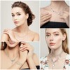 Ferreve 4 Pcs Y2k Double Layered Necklace Set Irregular Moonstone