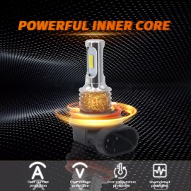 AUIMSOCO For Chevy Express 1500 2500 3500 LED Headlight Kit 9005 9006 High Low Beam Bulbs