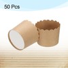sourcing map 50Pcs Paper Baking Cups 6oz Brown Kraft Paper