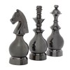 Deco 79 Aluminum Metal Chess Decorative Sculpture King, Knight, Bishop