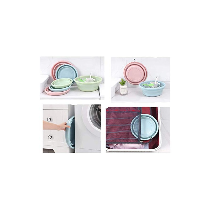 Cuenco plegable multiusos de 10 pulgadas, sin BPA, redondo, ligero,