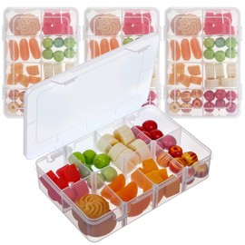 JOUTYFOR 4 Pcs Snack Box Container, 8 Compartments Snack Containers Reusable Meal Prep Lunch Containers.