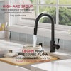 FORIOUS Black Kitchen Faucet with Pull Down Sprayer, Modern Single