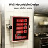 HUOYANSHE Commercial Kitchen Timer, 4-Channel Rechargeable Digital LED Stainless Steel