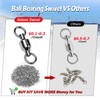 Goture Fishing Ball Bearing Swivel High Strength Stainless Steel,200pcs Barrel
