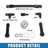A ABSOPRO 4150 Braided Fuel Line with Pressure Gauge AN6